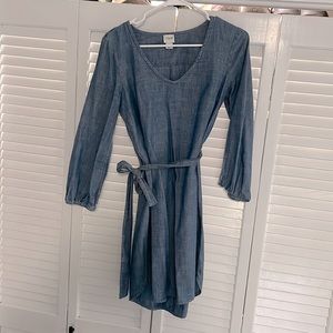 J Crew Chambray tie dress